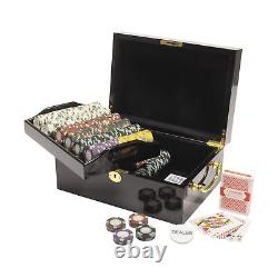 MBGBrybelly Monaco Club Poker Chip Set in Deluxe Wood Carry Case Casino Cla