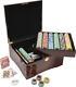 MBGBrybelly Ultimate Poker Chip Set in Deluxe Wood Carry Case Holo Inlay Poker