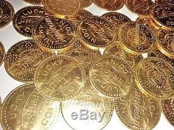 METRO Games New York Token chips game set 48 Brass SUNBEAM Lucky Coins