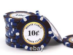 MICRO STAKES Cash Game Monte Carlo Poker Chip Set Bulk 5 Cent/10 Cent Blinds