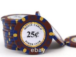 MICRO STAKES Cash Game Monte Carlo Poker Chip Set Bulk 5 Cent/10 Cent Blinds