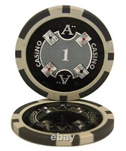 MRC 500pcs Ace Casino Poker Chips Set with Wood Case