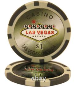 MRC POKER 500pcs 14G LAS VEGAS POKER CHIPS SET ACRYLIC CASE