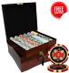 MRC POKER 750PCS 14G LASER GRAPHIC ACE CASINO POKER CHIPS SET With MAHOGANY CASE