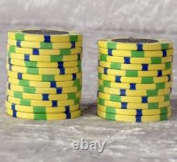 Majestic Card Room $1,000 Poker Chips Clay Casino Set 25 Chips