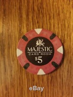 Majestic Poker Chips Set 730 Ct. Acrylic Carrying Case Acrylic Containers
