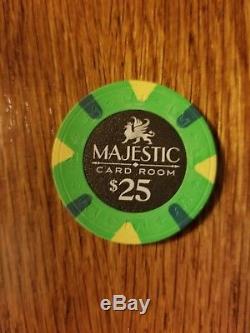 Majestic Poker Chips Set 730 Ct. Acrylic Carrying Case Acrylic Containers