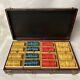 Marbled Bakelite Catalin Poker Chips Multi-color Set 396 Pieces W Boxed Caddy