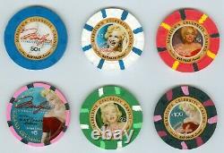 Marilyn's Celebrity Casino 6 Casino Poker Chip Set Spokane Wa Uncirculated