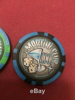 Martini Club Poker Chip Set. 800 + Chips. (875 Chips) NO RESERVE