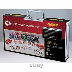 MasterPieces NFL Kansas City Chiefs 300-Piece Poker Chip Set Team Colors KCC3