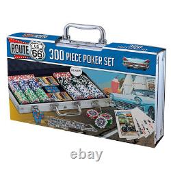 Masterpieces Casino Route 66 300 Piece Fine Poker Chip Set With Carrying