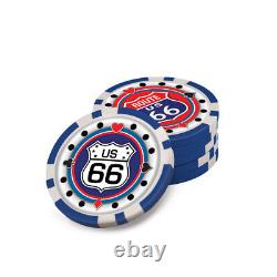 Masterpieces Casino Route 66 300 Piece Fine Poker Chip Set With Carrying