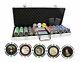 Masterworks Poker Chip Set with 500 Chips with Denominations, 2 Decks of