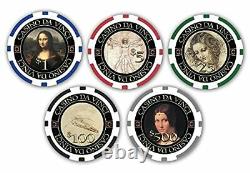 Masterworks Poker Chip Set with 500 Chips with Denominations, 2 Decks of