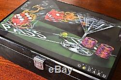 Michael Godard Poker Chip Set 200 Chips Casino Cards and Dice