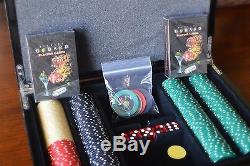 Michael Godard Poker Chip Set 200 Chips Casino Cards and Dice