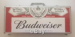 Mobile Budweiser Poker Set With Case Cards Dice Buttons Unopened