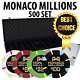 Monaco Millions Casino Poker Chip Set 500 with Aluminum Case