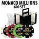 Monaco Millions Casino Poker Chip Set 600 Poker Chips Racks and Acrylic Carrier