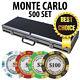 Monte Carlo Casino 500 piece Poker Chip Set with Aluminum Case