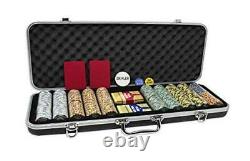 Monte Carlo Poker Club Set of 500 14 Gram 3 Tone Chips with Upgrade Ding
