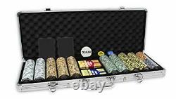 Monte Carlo Poker Club Set of 500 14 Gram 3 Tone Chips with Upgraded Aluminum