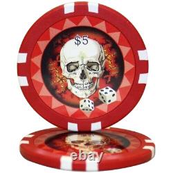 Mrc Poker 1000pcs 13.5g Skull Poker Chips Set With Acrylic Case & Chips Trays