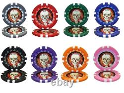 Mrc Poker 1000pcs 13.5g Skull Poker Chips Set With Acrylic Case & Chips Trays