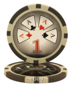 Mrc Poker 1000pcs 14g High Roller Poker Chips Set With Acrylic Case & Chips Tray