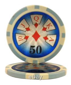 Mrc Poker 1000pcs 14g High Roller Poker Chips Set With Acrylic Case & Chips Tray