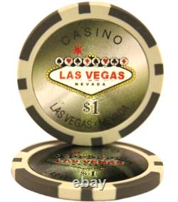 Mrc Poker 1000pcs 14g Las Vegas Poker Chips Set With Acrylic Case & Chips Tray