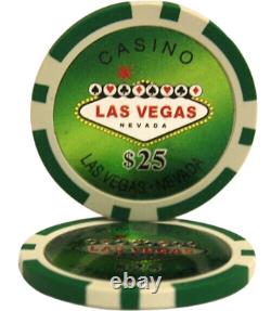 Mrc Poker 1000pcs 14g Las Vegas Poker Chips Set With Acrylic Case & Chips Tray