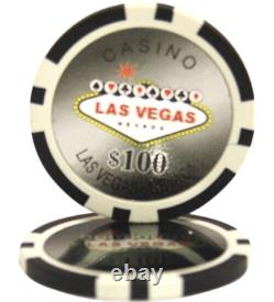 Mrc Poker 1000pcs 14g Las Vegas Poker Chips Set With Acrylic Case & Chips Tray