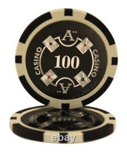 Mrc Poker 1000pcs 14g Laser Graphic Ace Casino Poker Chips Set With Alum Case