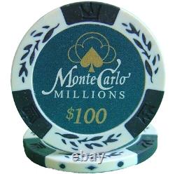 Mrc Poker 1000pcs 14g Monte Carlo Millions Poker Chips Set With Acrylic Case