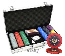 Mrc Poker 300pcs 10g Laurel Crown Ceramic Poker Chips Set Aluminum Case