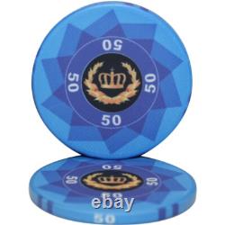 Mrc Poker 300pcs 10g Laurel Crown Ceramic Poker Chips Set Aluminum Case