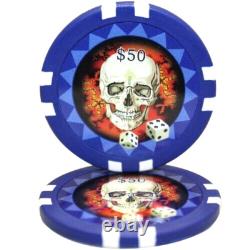 Mrc Poker 500pcs 13.5g Skull Poker Chips Set With Alum Case