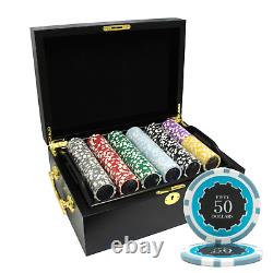 Mrc Poker 500pcs 14g Eclipse Poker Chips Set With Mahogany Case