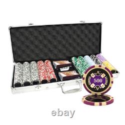 Mrc Poker 500pcs 14g Laser Graphic Ace Casino Poker Chips Set With Alum Case