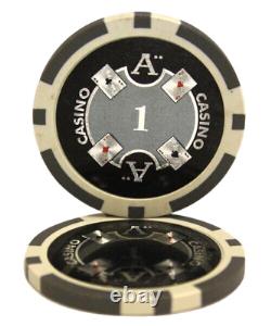 Mrc Poker 500pcs 14g Laser Graphic Ace Casino Poker Chips Set With Mahogany Case