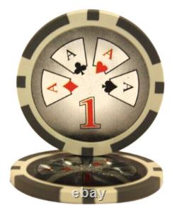 Mrc Poker 500pcs 14g Laser Graphic High Roller Poker Chips Set With Alum Case