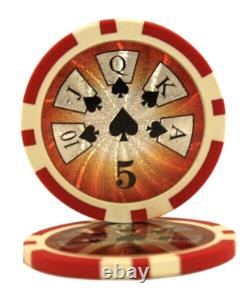 Mrc Poker 500pcs 14g Laser Graphic High Roller Poker Chips Set With Alum Case