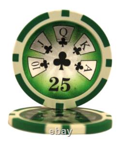 Mrc Poker 500pcs 14g Laser Graphic High Roller Poker Chips Set With Alum Case