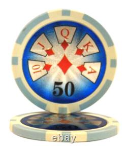 Mrc Poker 500pcs 14g Laser Graphic High Roller Poker Chips Set With Alum Case