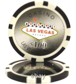 Mrc Poker 500pcs 14g Laser Graphic Las Vegas Poker Chips Set With Mahogany Case