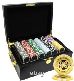 Mrc Poker 500pcs 14g Laser Graphic Ultimate Poker Chips Set With Mahogany Case