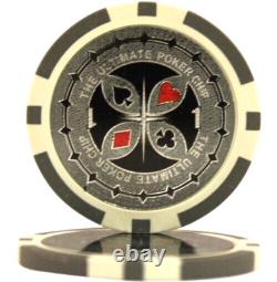 Mrc Poker 500pcs 14g Laser Graphic Ultimate Poker Chips Set With Mahogany Case