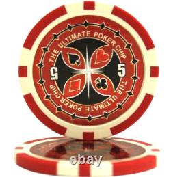 Mrc Poker 500pcs 14g Laser Graphic Ultimate Poker Chips Set With Mahogany Case
